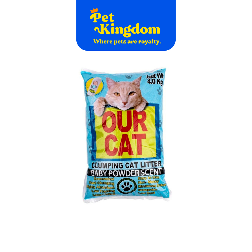 OUR CAT CLUMPING CAT LITTER BABY POWDER 4KG