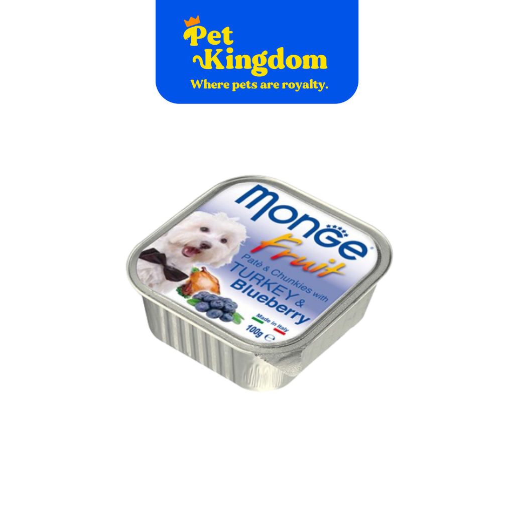 MONGE FRUIT 100G. TURKEY/BLUEBERRY (32PC/BOX)