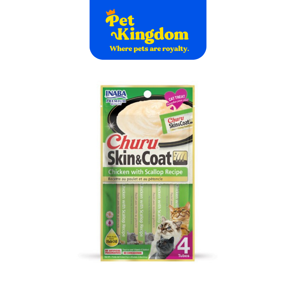 USA674A - INABA CHURU CHICKEN WITH SCALLOP & FISH OIL RECIPE CAT TREATS 14GX4