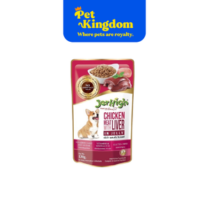 JERHIGH JELLY POUCH CHICKEN WITH LIVER 130G.