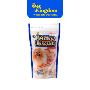 PET PLUS CALCIUM MILKY BISCUITS BEEF & MILK TRAVEL PACK 70G