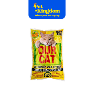 OUR CAT CLUMPING CAT LITTER CITRUS LEMON 4KG