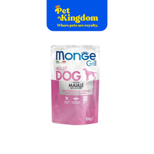 MONGE POUCH GRILL GRAIN-FREE CHUNKIES PORK 100G