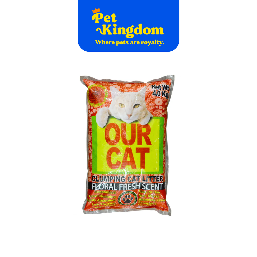OUR CAT CLUMPING CAT LITTER FLORAL FRESH 4KG